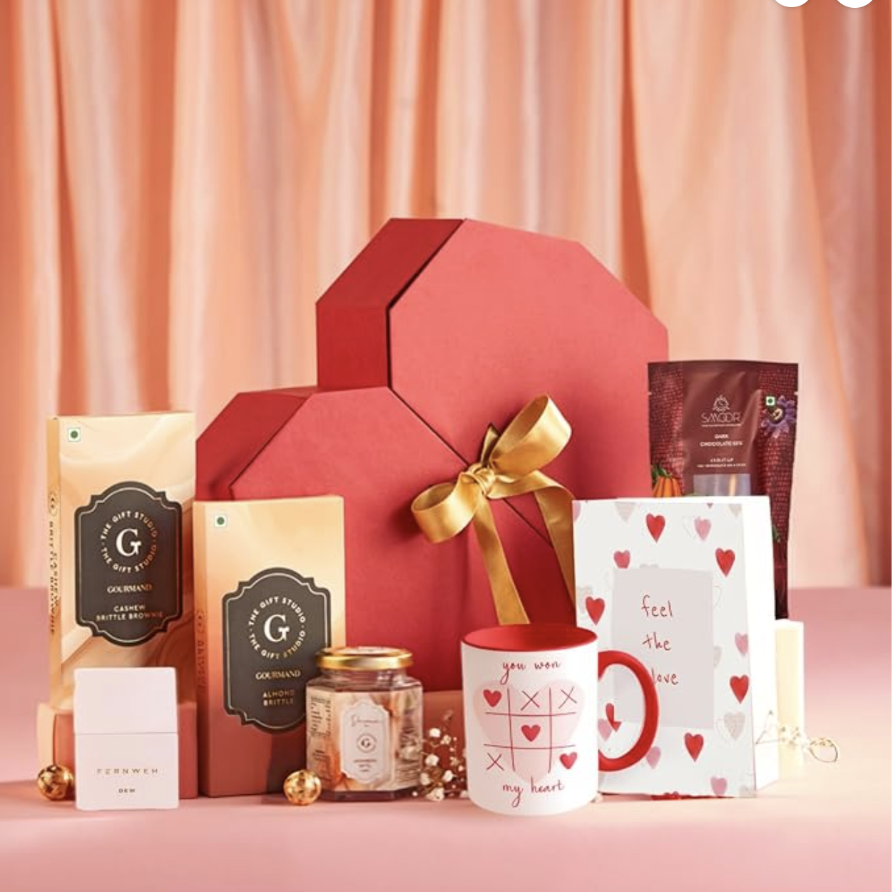 Luxury Red Heart Gift Hamper — handcrafted anniversary gift box