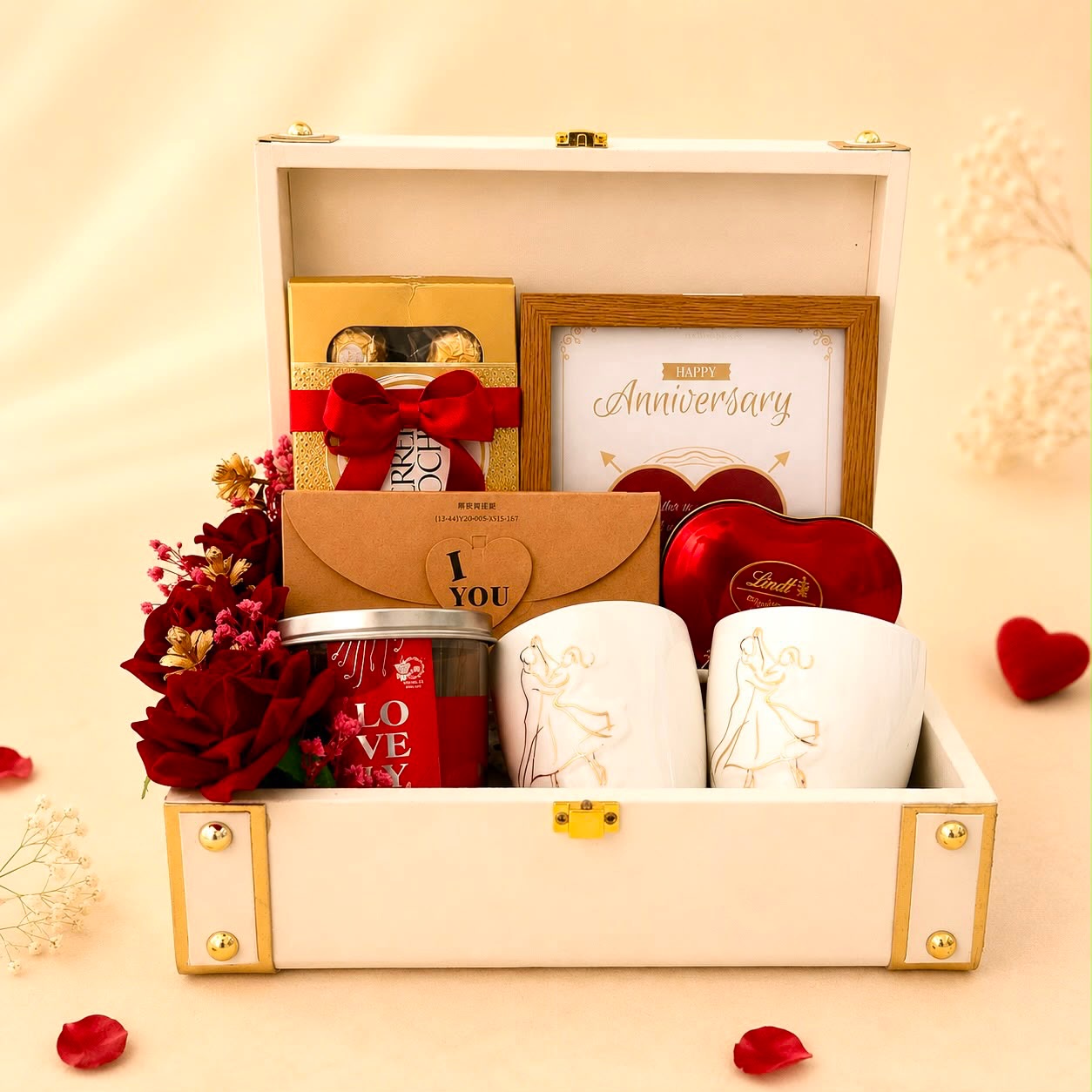 Luxury Wooden Anniversary Chest — handcrafted anniversary gift box