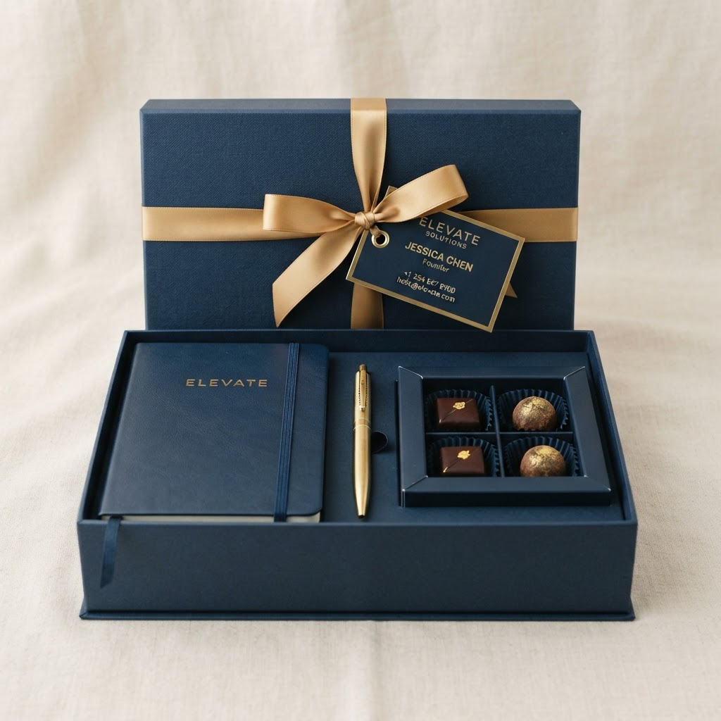 Premium Two-Layer Executive Box — handcrafted corporate gift box