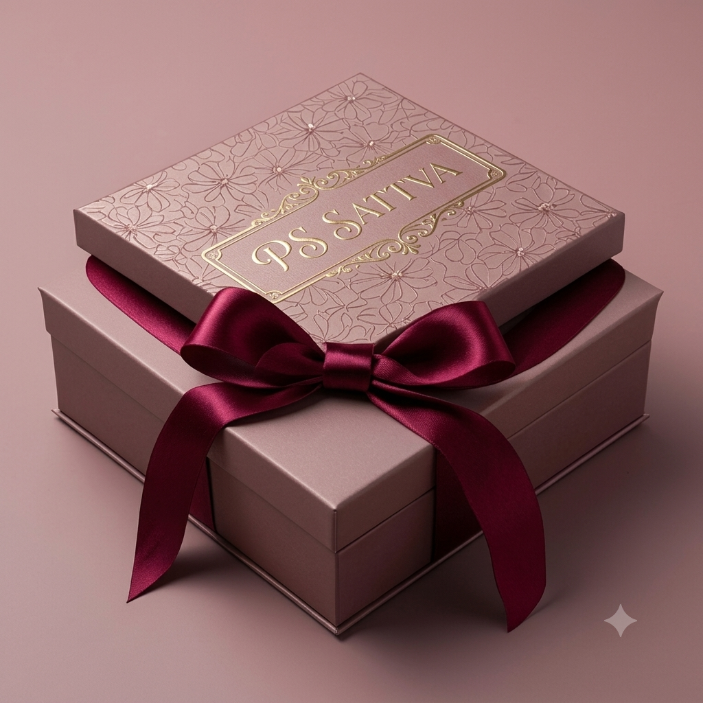 Luxury Rosewood Foil Gift Box — handcrafted corporate gift box