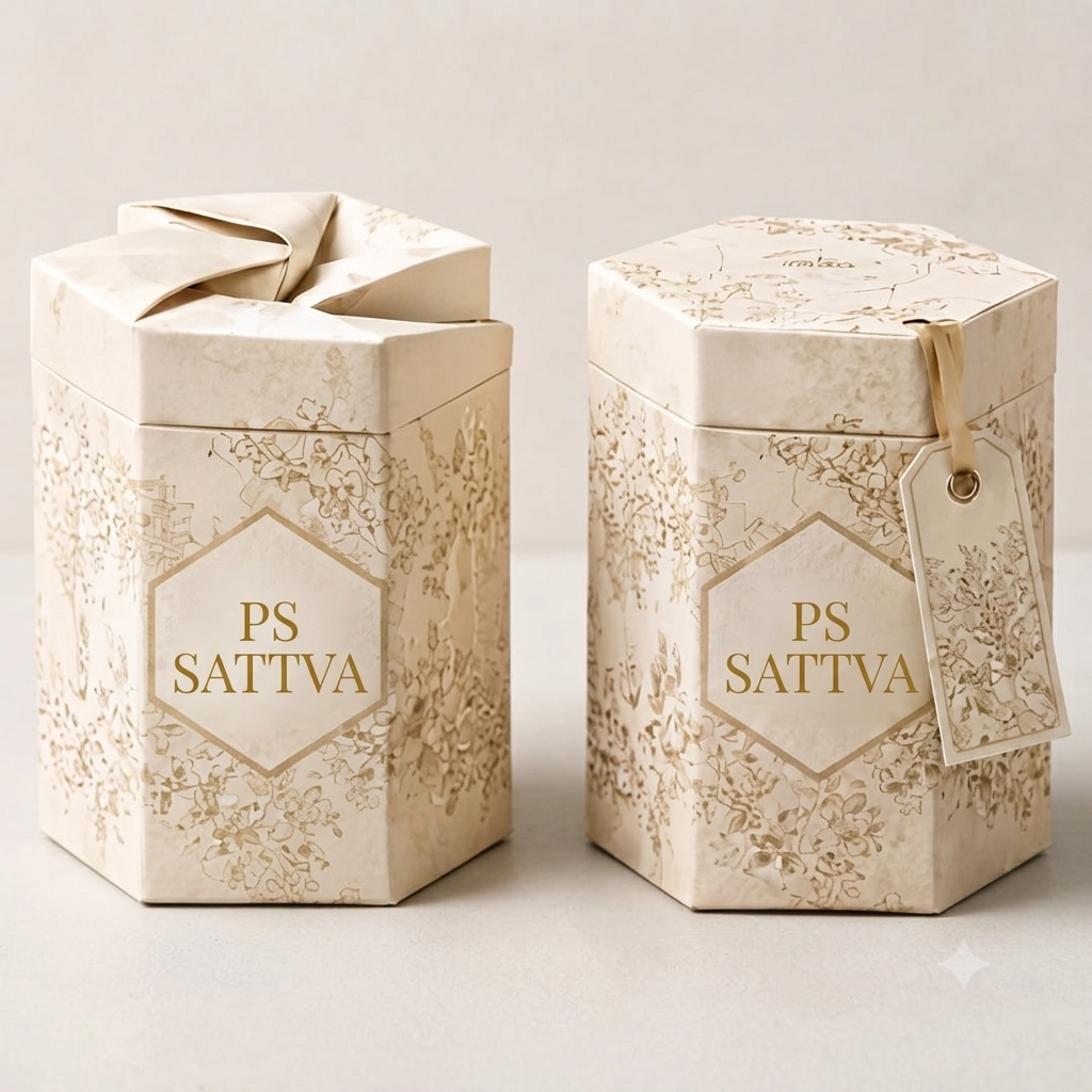 Premium Hexagon Keepsake Box Duo — handcrafted corporate gift box