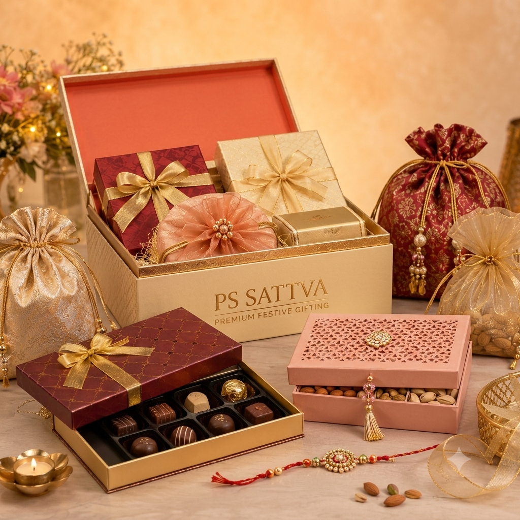 Premium Festive Chocolate & Dry Fruit Trunk — handcrafted festive gift box