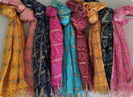 PS Sattva bandhani dupattas