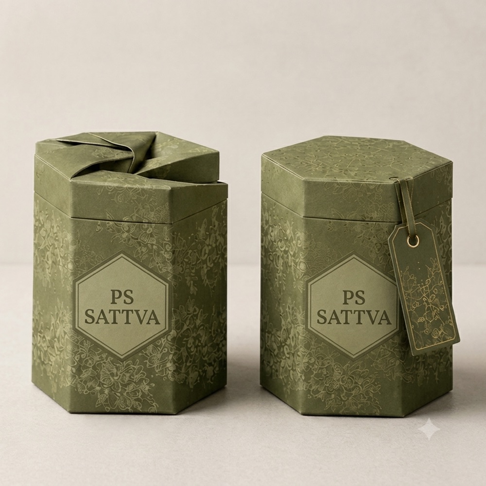 Custom hexagon keepsake boxes
